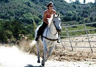 Barefoot and all 4 off the ground! Lacey owned and loved by Karen.
